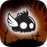 Tap to Fly Spiel Modus Scared Skully: Attacke der Zombie Birds Halloween Spezial (nicht Flappy Bird)