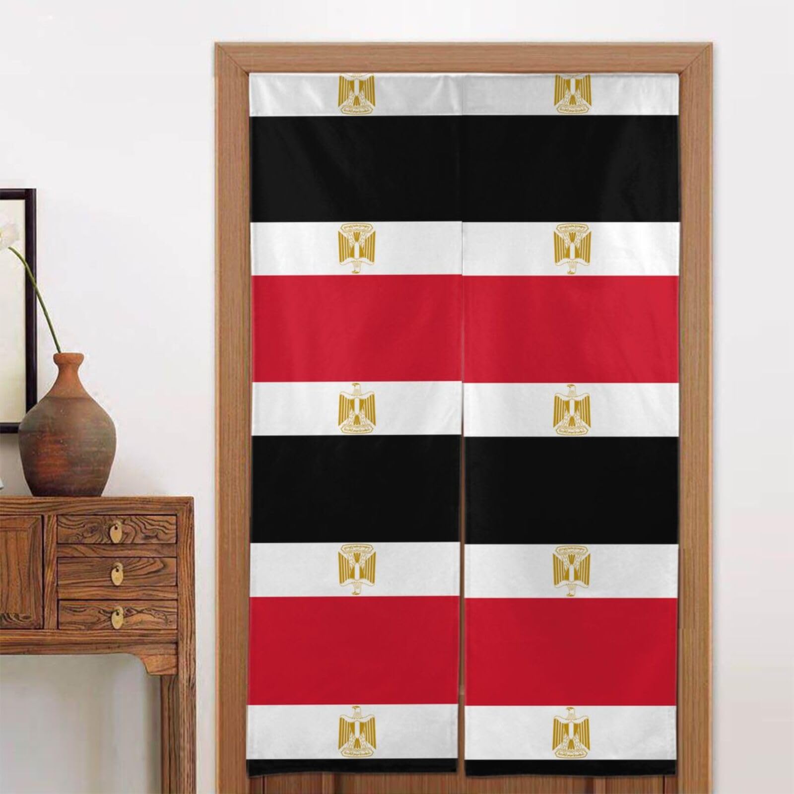 CNTDBU Egyptian flag Door Curtain 34x56 Inch-Room Divider Panel for Privacy, Entryway Screen for Kitchen Bedroom