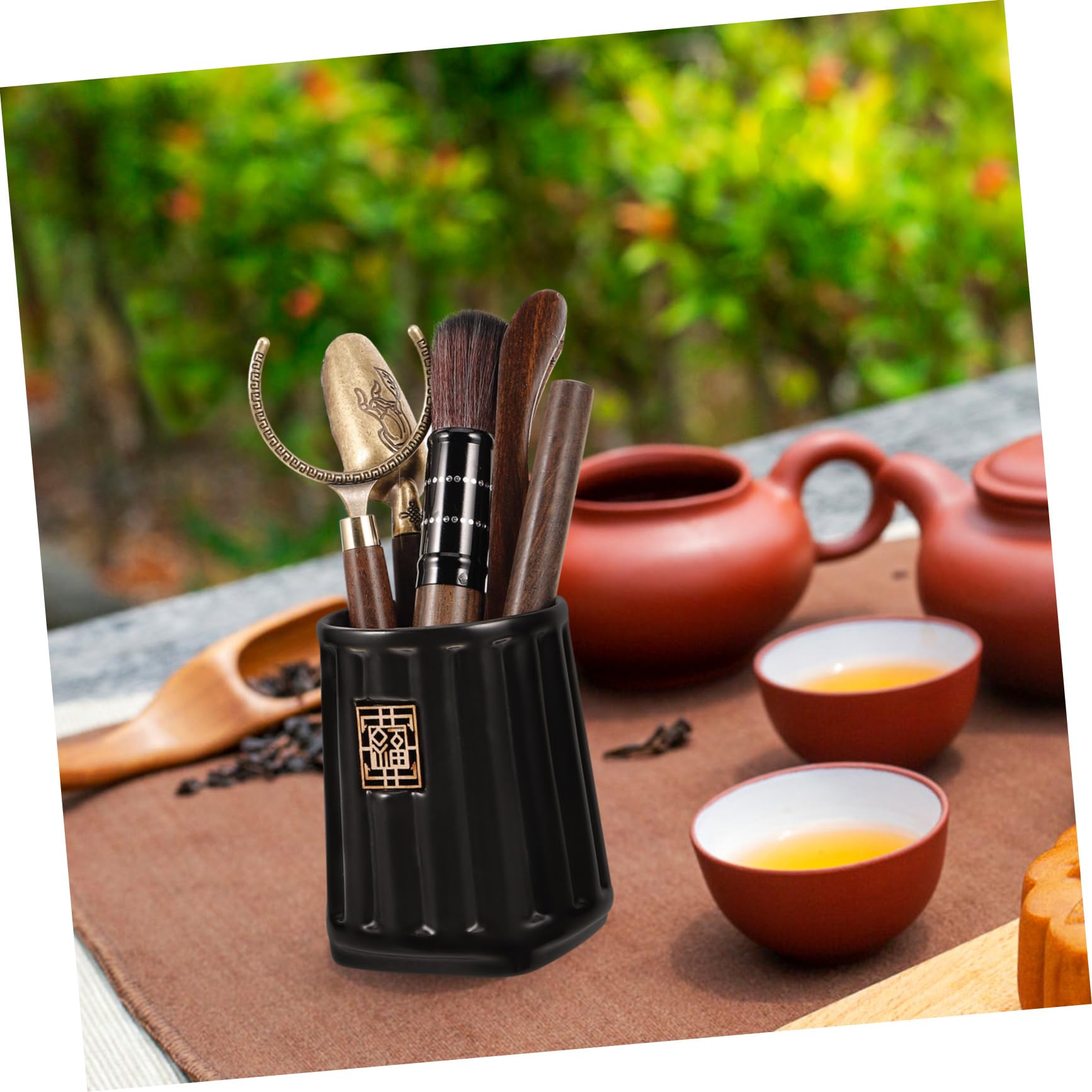 SOLUSTRE 2sätze Chinesischen Teezubehör Für Teezeremonie Kung Fu Teeset Mit Teelöffel Und Teebucket Elegante Utensilien Für Teeliebhaber Und Sammler