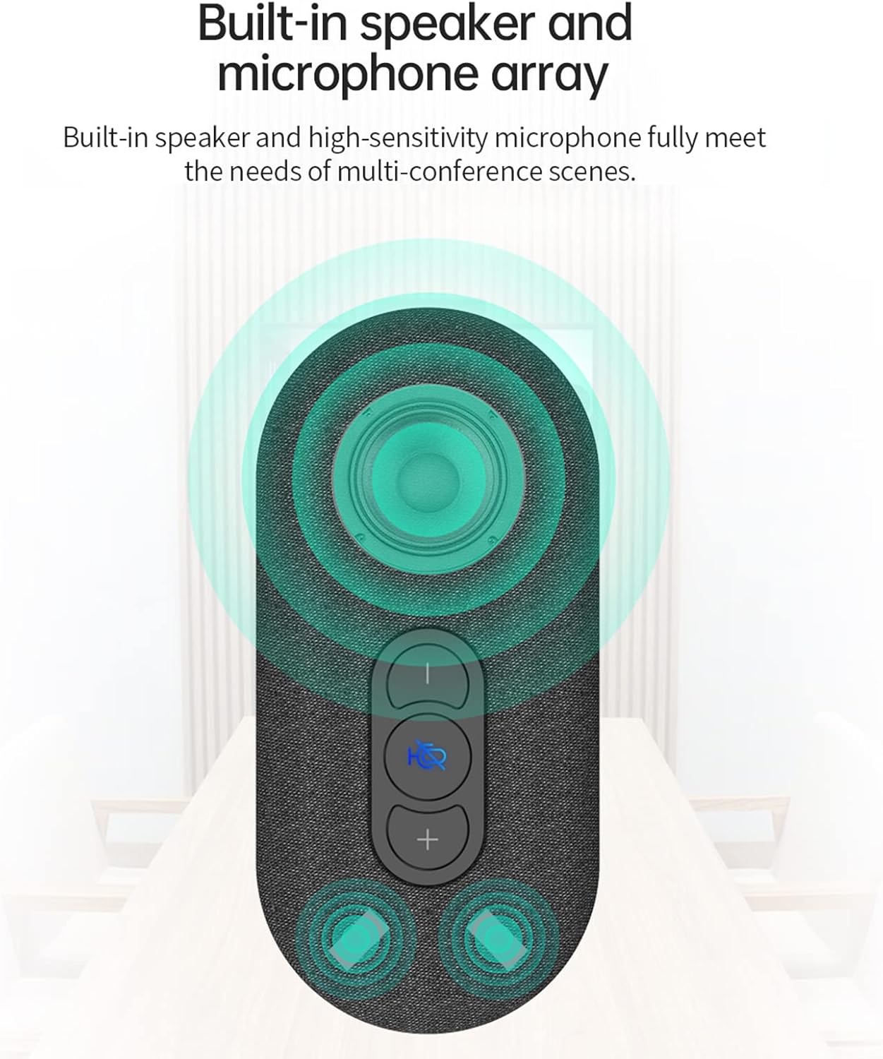 Eujgoov USB Microphone, Speakerphone with Hi Fi Speaker 360° Mic, DSP Noise Reduction, Plug & Play for PC Laptop Home Office