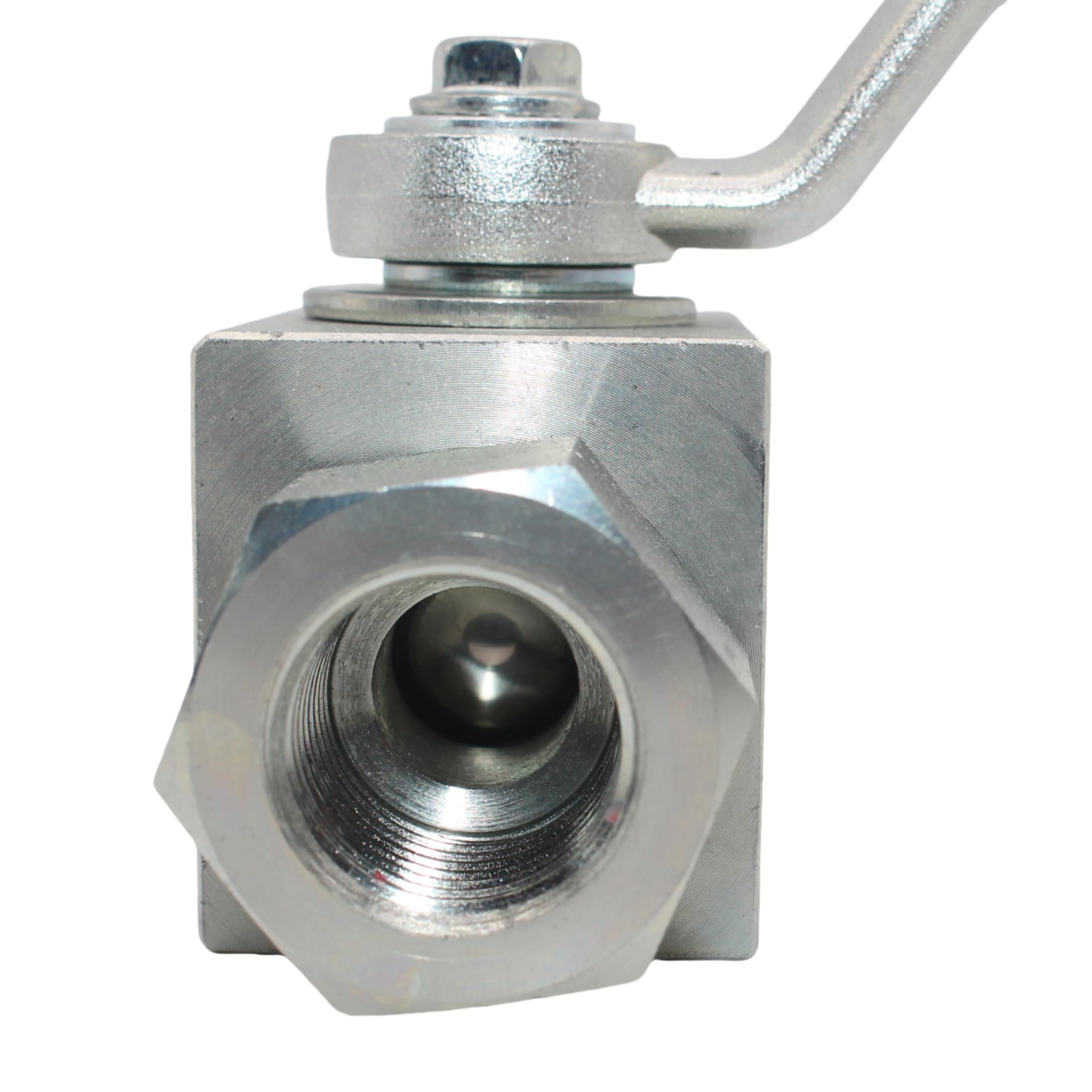NKAIKE 3 Way Hydraulic Ball Valve - 3/8 Inch NPT, 7250 PSI High Pressure Shut-Off Valve