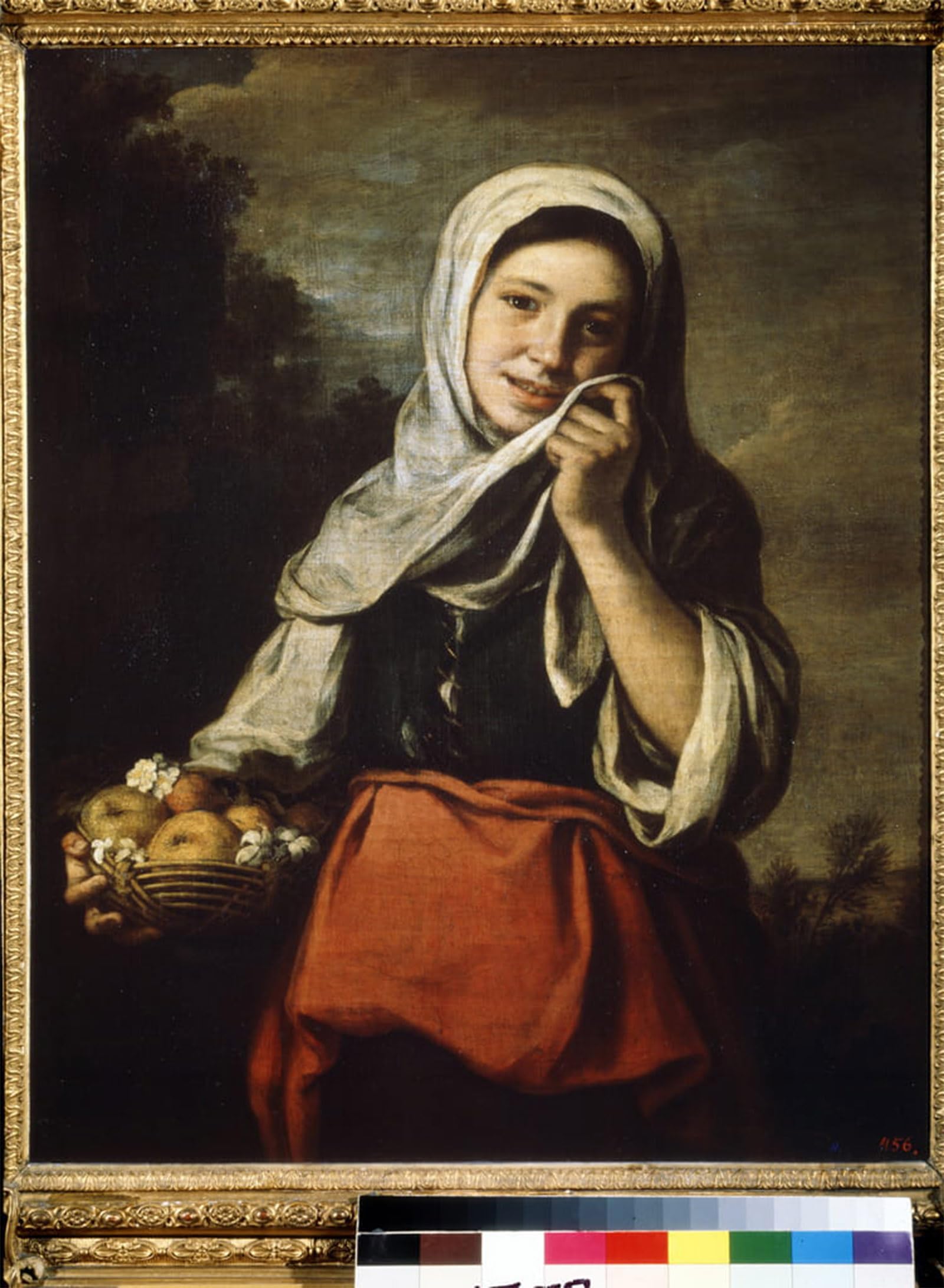 HRJUBWREE Famous Paintings Pictures Artwork Picture Jeune Fille Marchande De Fruits Peinture De Bartolome Esteban Murillo by Bartolomé Esteban Murillo Photo Wall Print for Office Decor 60x90cm