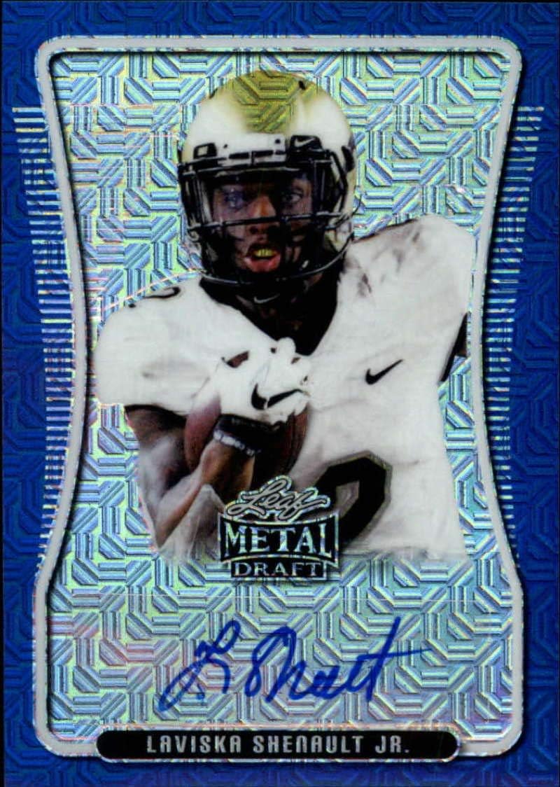 2020 Leaf Metal Draft Portrait Autograph Mojo Blue Football S15#BAP-LSJ Laviska Shenault Jr. Auto Colorado Official Player Licensed Rookie Card