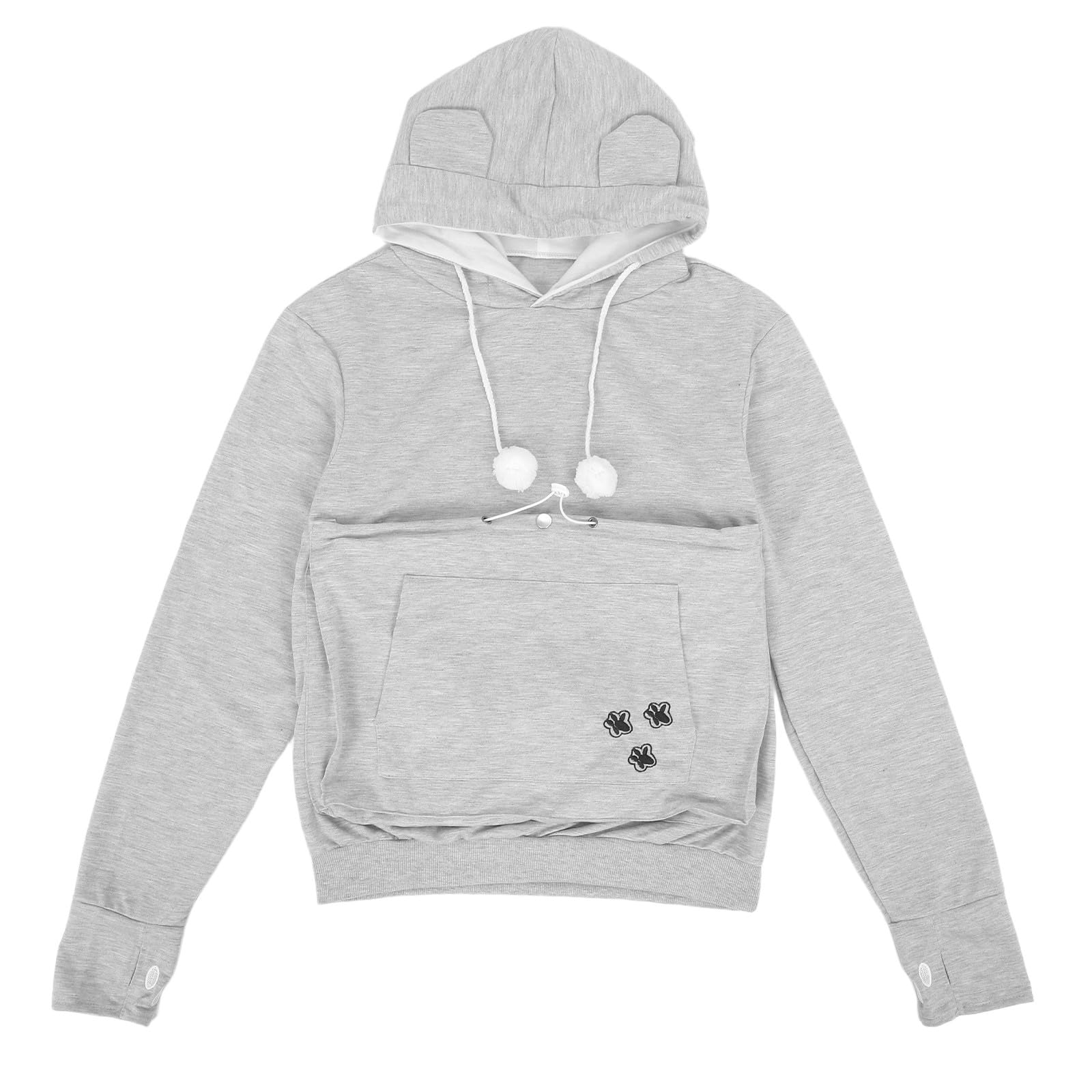 BETOOKY Felpa con Cappuccio e Tasca per Gatti Porta Cane Donna Uomo Felpa Antivento con Scomparto per Animali Domestici Maniche Lunghe Invernale