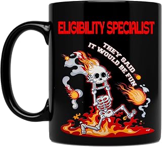 Skeleton Eligibility Specialist Gift mug, Christmast Gifts For Eligibility Specialist Appreciation gift for coworker, friends Coffee mug