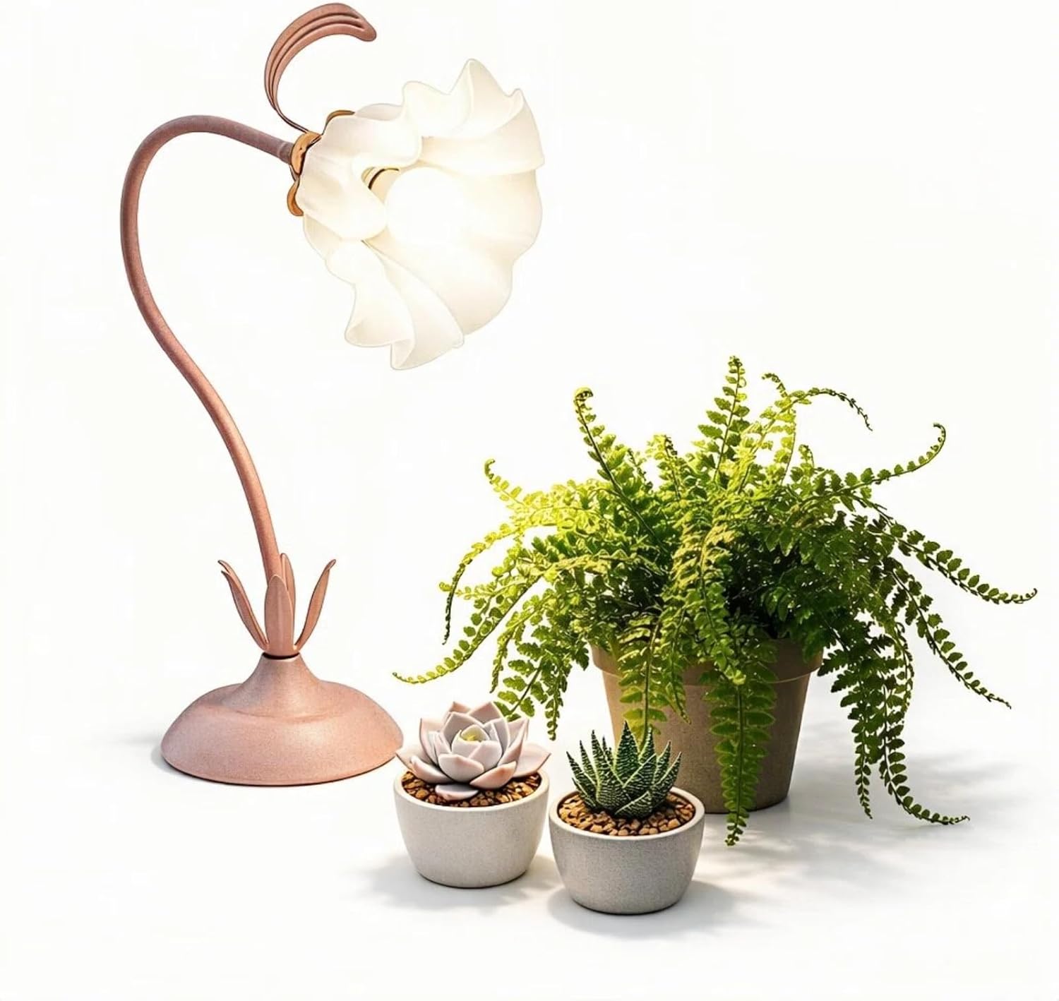 Table Top Grow Light for Indoor Plants – Decorative Desk Plant Light for Succulents Bonsai Cactus, Adjustable Desktop Grow Lights with Base, Cute Office Mini Grow Lamp