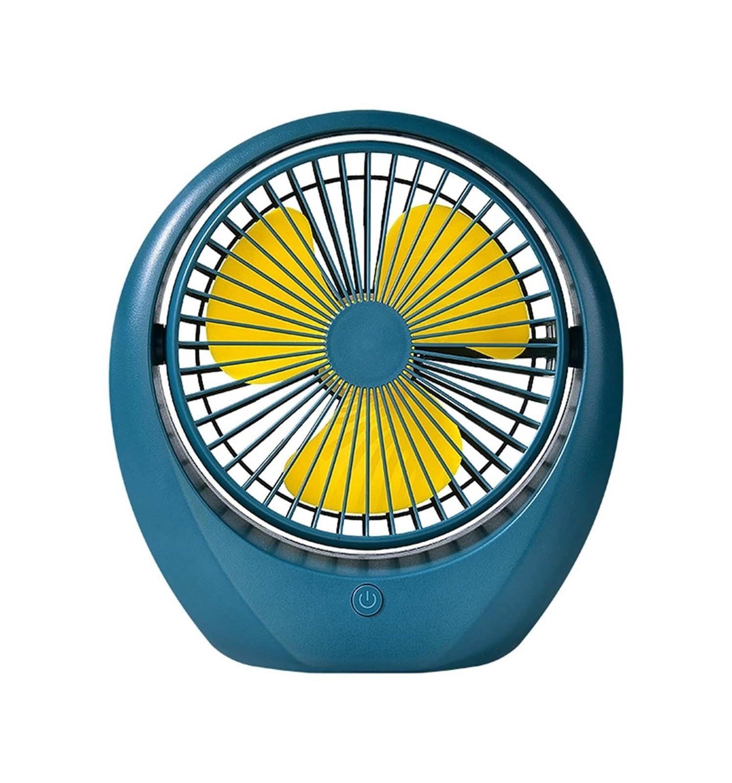FGJsfhrDTU Portable Fan, USB, Desk, Low Noise, 3Speeds Desktop with Powered Strong Wind Cooling(Yellow blue shell)