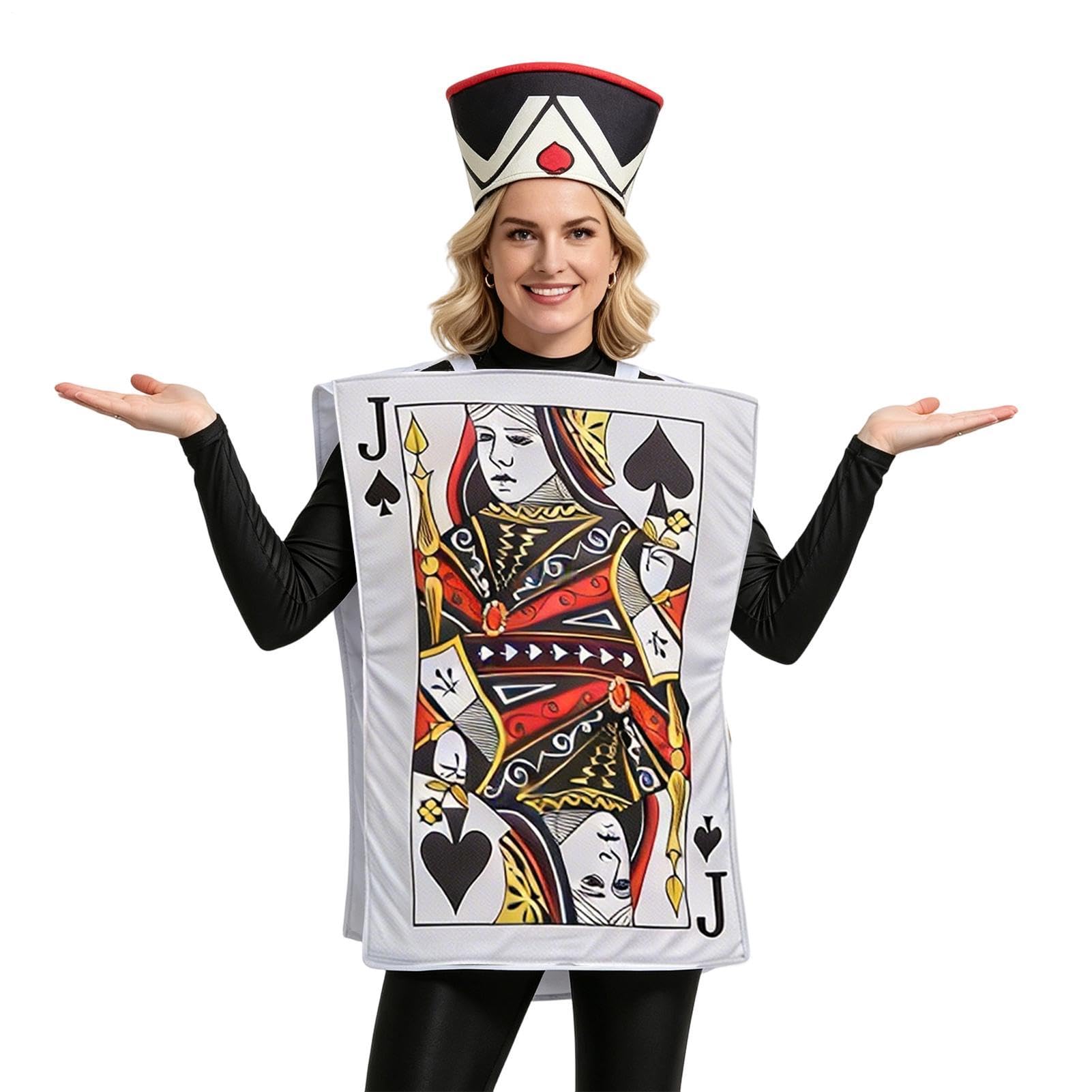 Playing Card Costume - Poker Cards Cosplay Costume | Funny Split Shoulder Strap Outfit | Playing Poker Decorative Outfit For Teenagers Adults Masquerade Fancy Dress Party Standout Appearance