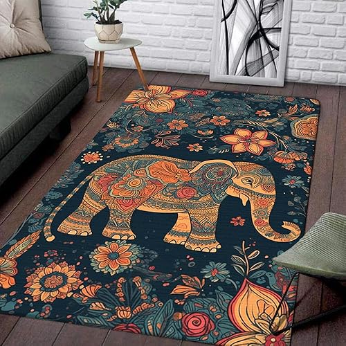 Alfombra de baño de elefante personalizada  Alfombras de elefante  Alfombra de elefante para sala de estar, baño, dormitorio, alfombra de elefante