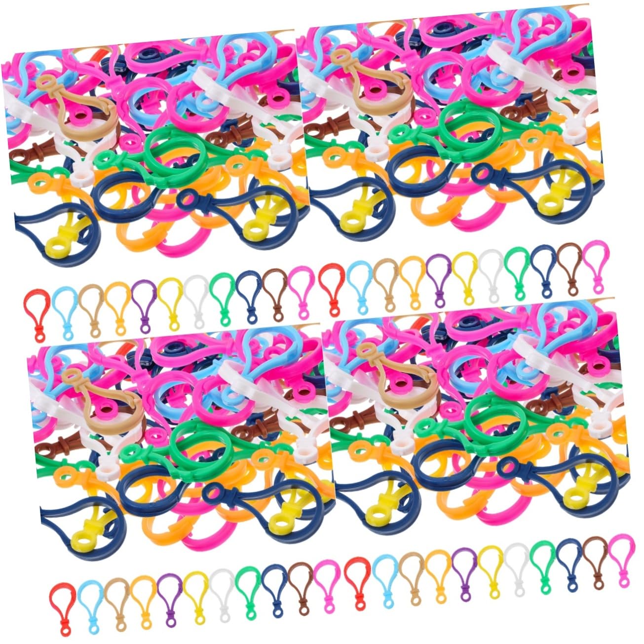 Clips de clé plastique Uonlytech : 400 crochets colorés pour lanyard et DIY