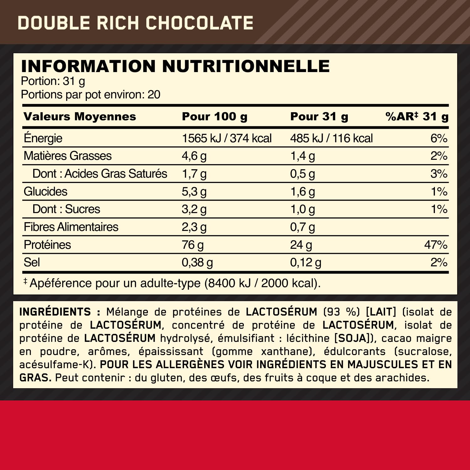 Optimum Nutrition Performance Kit avec Poudre de Créatine Monohydratée Micronisée Non Aromatisée, 187 g et Gold Standard 100% Whey Protein Poudre Double Rich Chocolate, 620 g