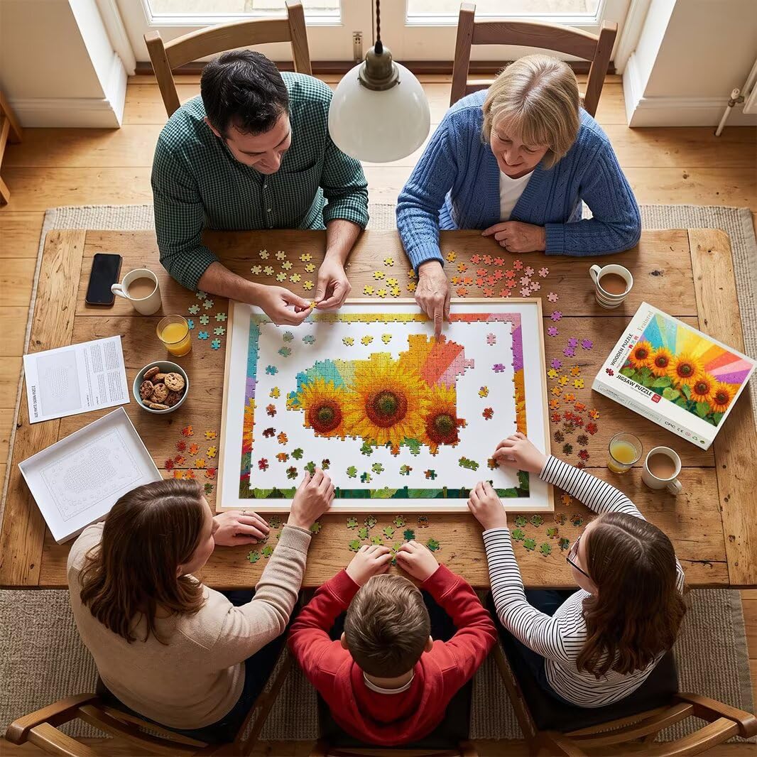 Puzzle 1000 Teile, Sonnenblume Puzzle Erwachsene, Klassische Puzzles -4844