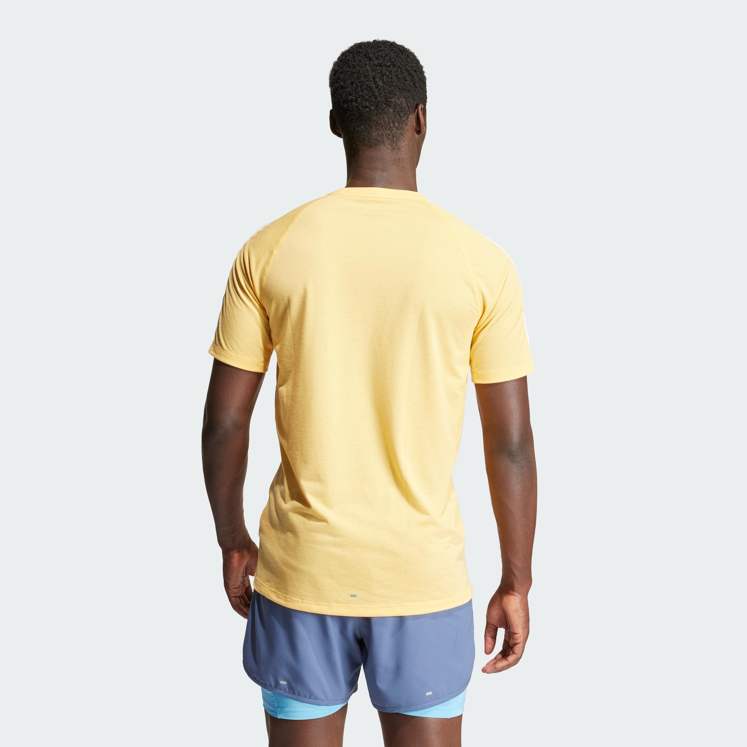 adidas Herren Own The Run 3S tee Laufbekleidung Laufshirt Black - Schwarz