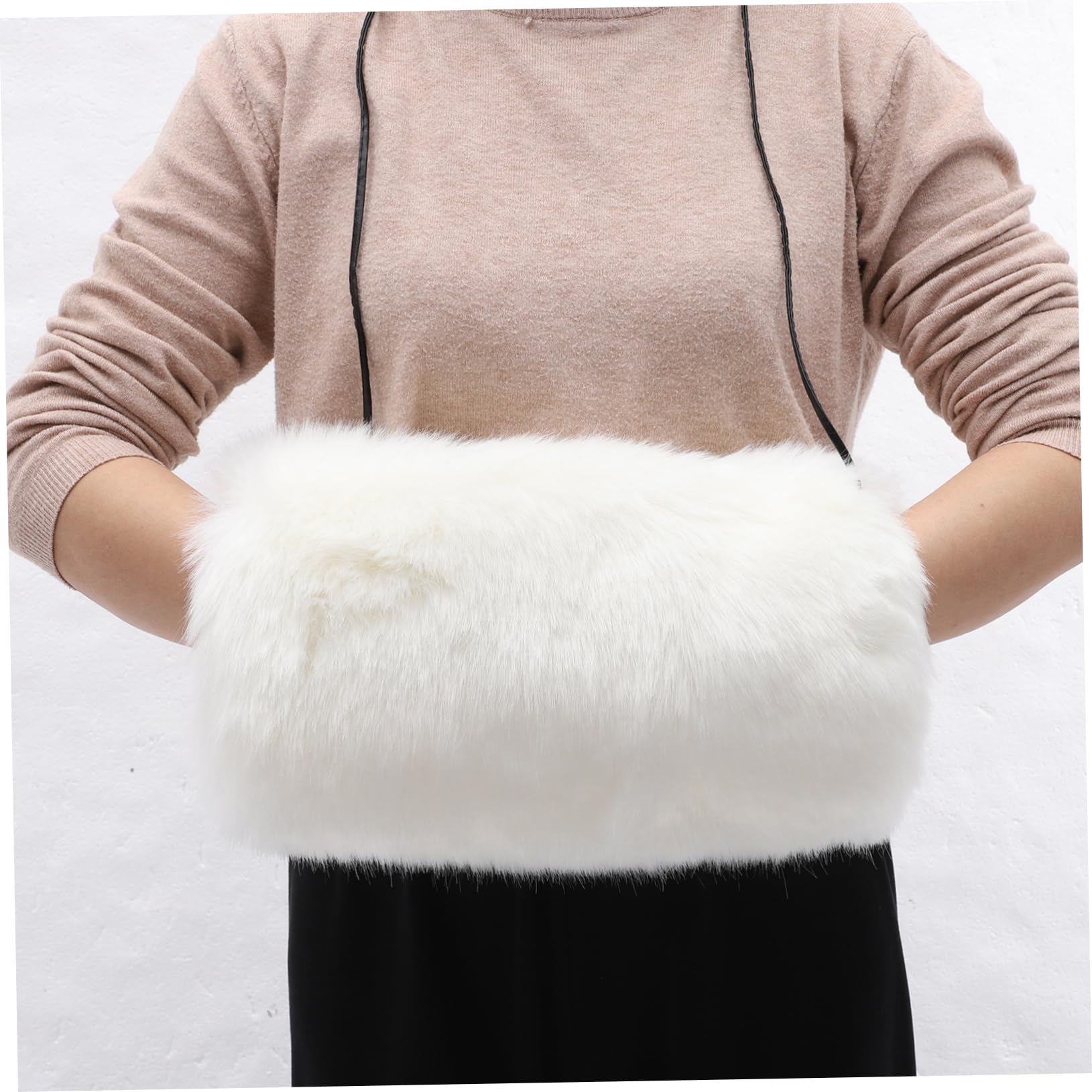 Calentador de Brazos y Manos para Mujer de Pelo Sintético, Agradable y Cálido, Resistente al Frío Adecuado para Invierno y Accesorios de Vestir