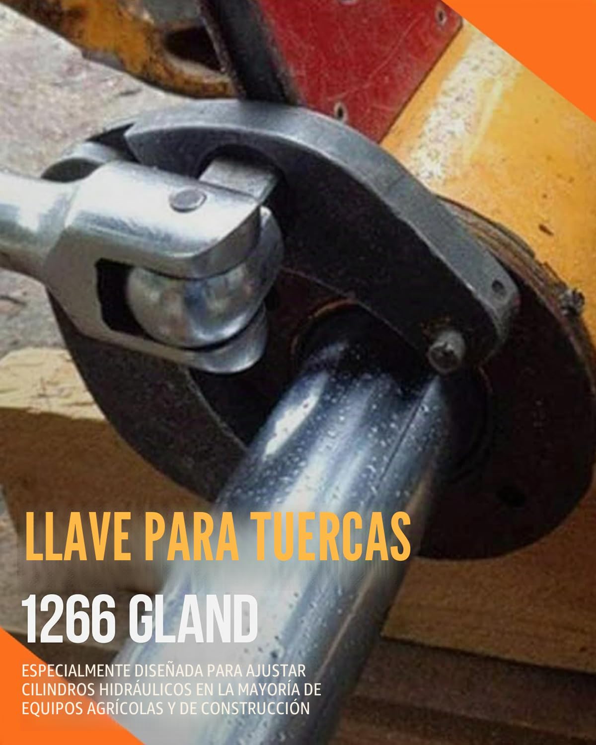 1266 Llave de tuerca ajustable universal para cilindros hidráulicos en la mayoría de los equipos agrícolas y de construcción