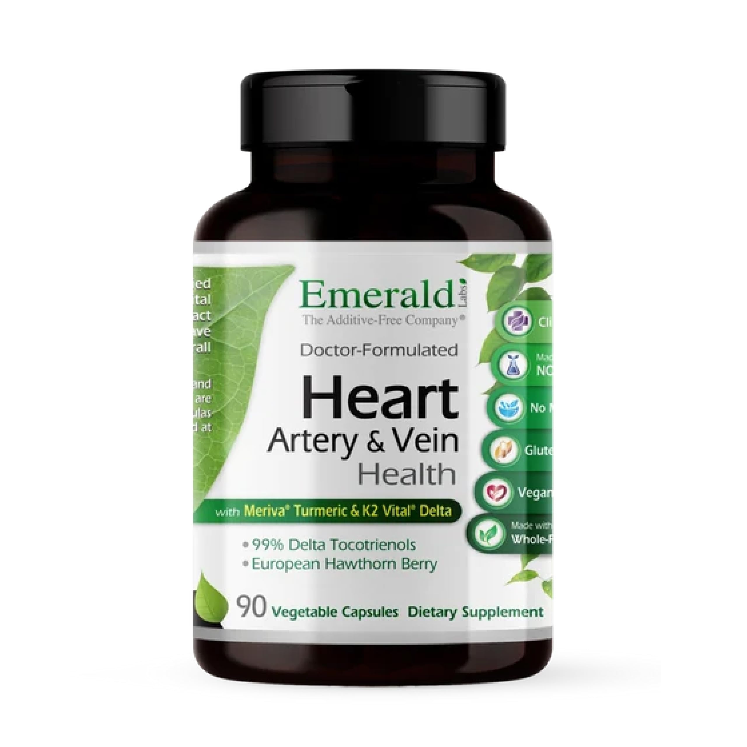 Emerald Labs Heart, Artery & Vein Health, 90 Vegetable Capsules