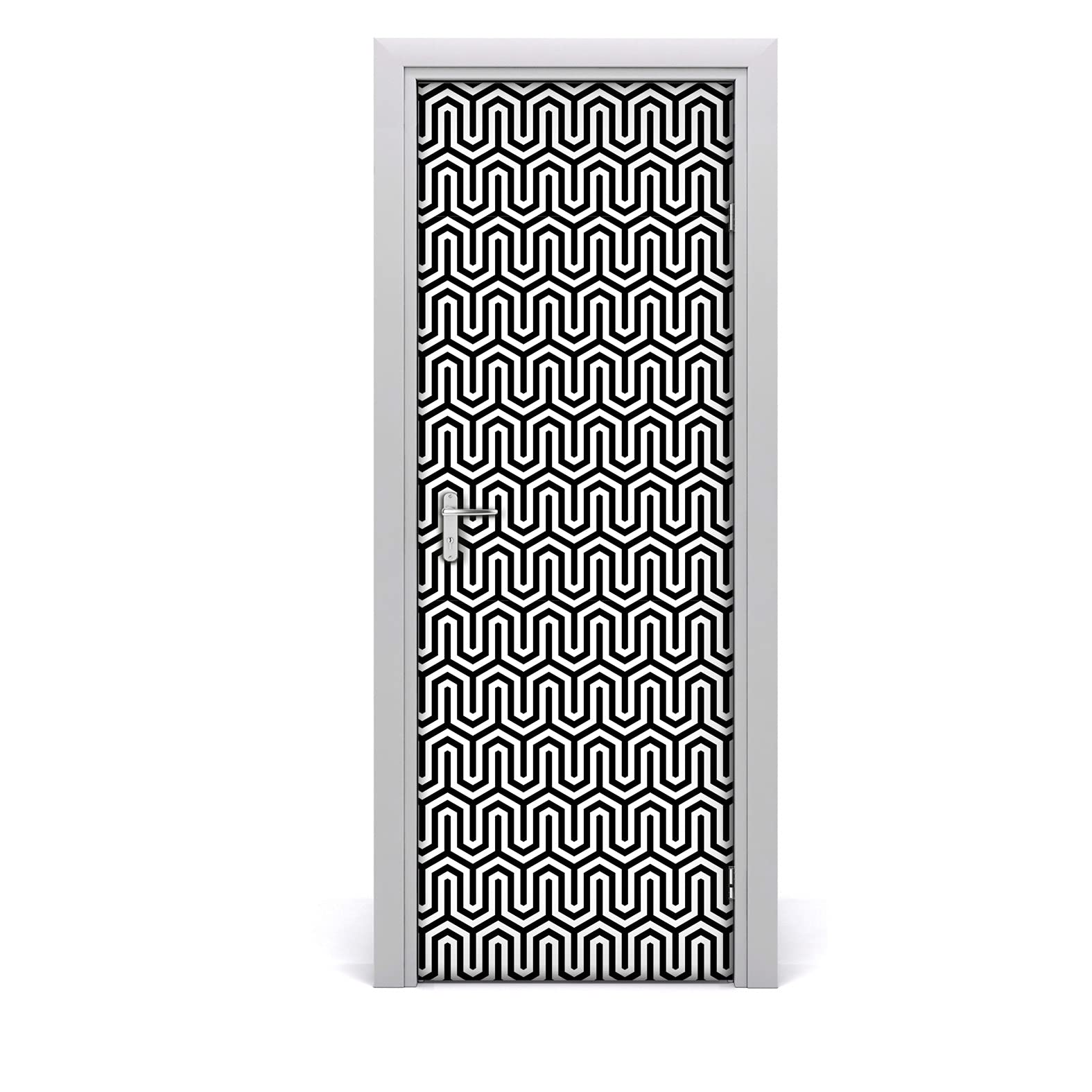 Autocollant de porte étiquette imperméable motif scandinave 70x200cm