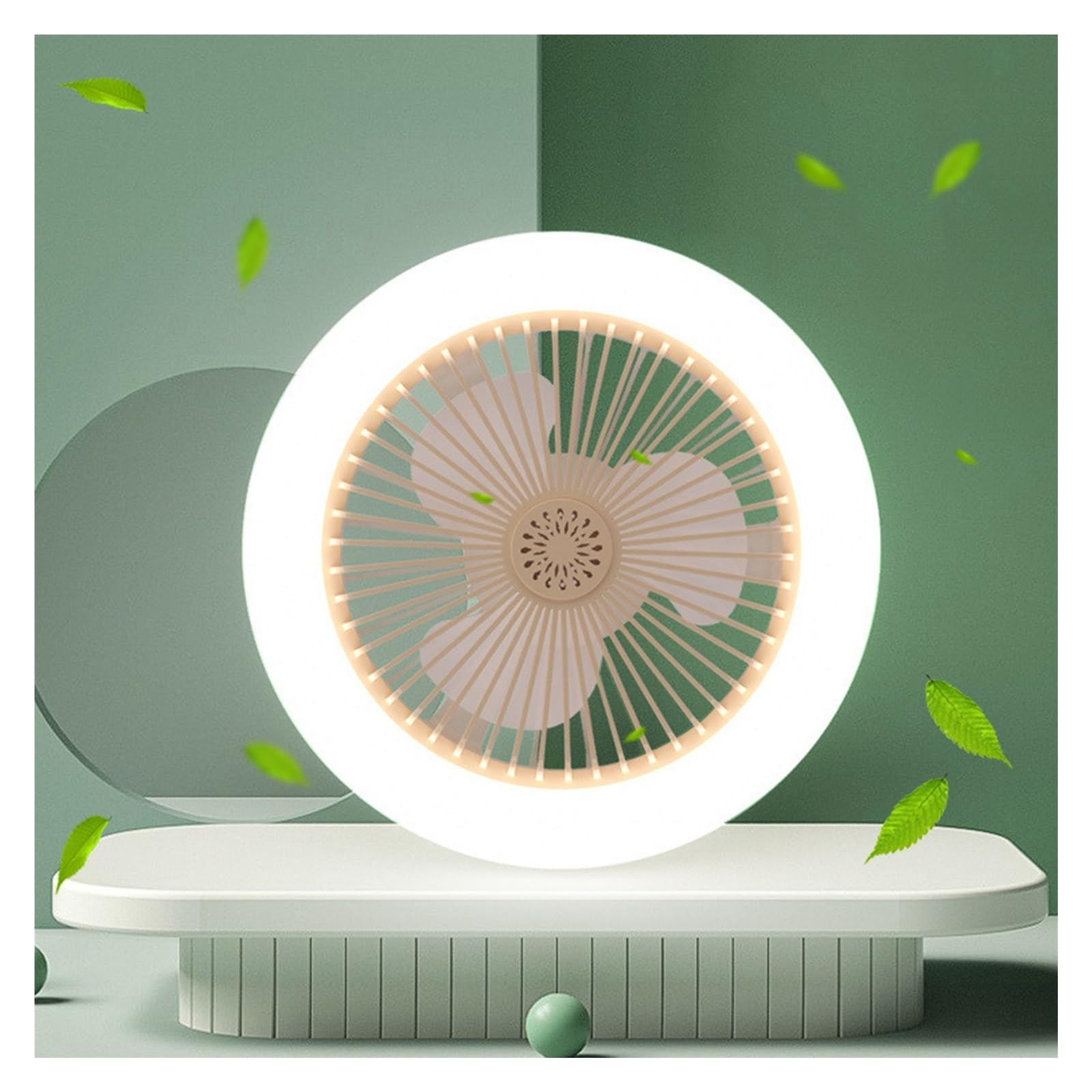 Wentylator sufitowy z lampą E27 lekki pilot aromaterapia wentylator lampa sypialnia salon cichy chłodzący światło Ciche ChłOdzenie(White Remote control)