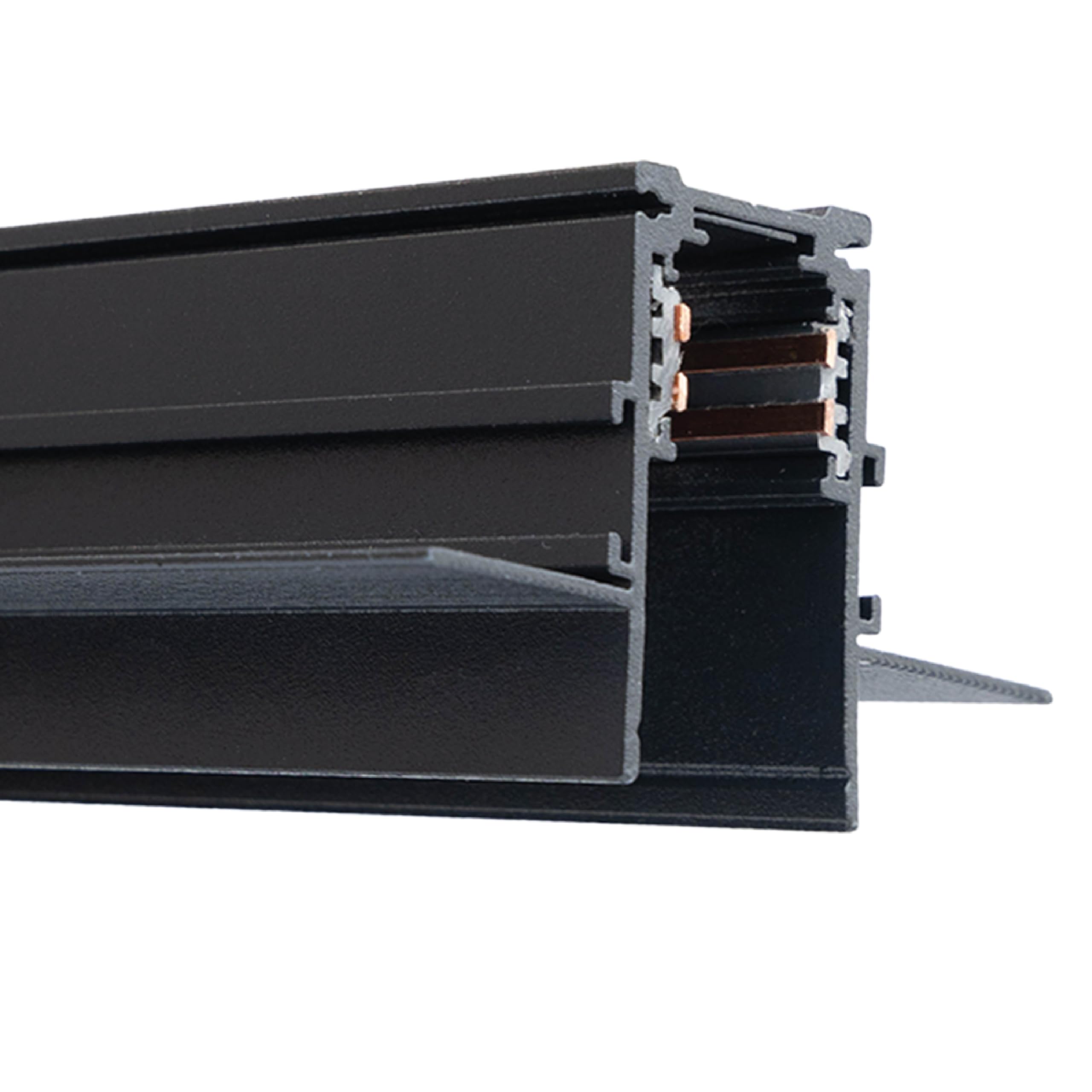 INNOVATE MagPro48 1 Phasen Schienensystem Niedervolt Phasenschiene Trockenbau [48V 4-polig 200cm] LED Lichtleiste Deckenbeleuchtung I Magnetische LED Schienensystem Lampen Lichtschienensystem Decke