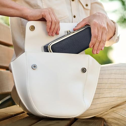 Miniatura 6 de Funda de cuero para lentes de sol, bolsa suave para lentes con bloqueo de beso, almacenamiento de gafas vintage para hombres y mujeres