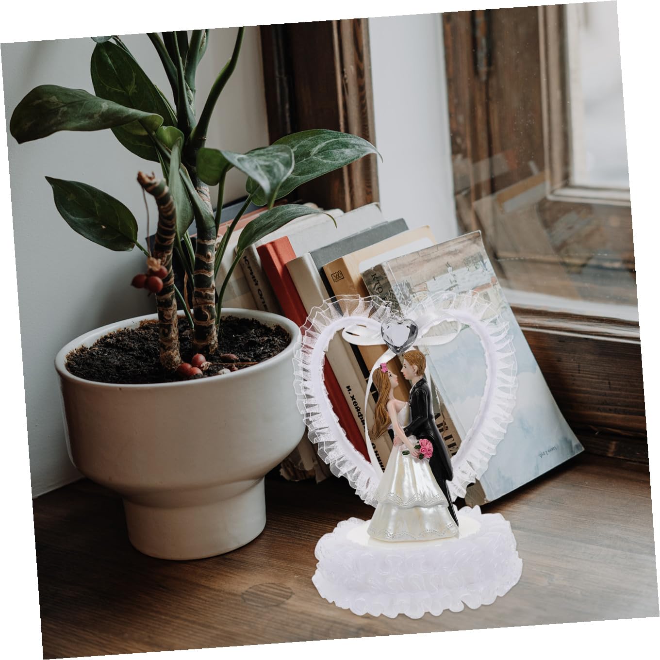 Kristall Brautpaar Figur Hochzeitstorte Deko Romantisches Tischdeko Klein