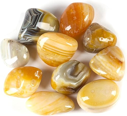 Cherry Tree Collection Piedras pulidas de 12 libra, piedras pulidas de 12 pulgada a 1 pulgada, cristales a granel para curación, reiki, chakras