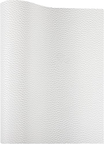 Vista 9 de Picheng Hojas de piel sintética de color liso, tela de cuero con textura de lichi, perfecta para manualidades, proyectos hechos a mano, lazos