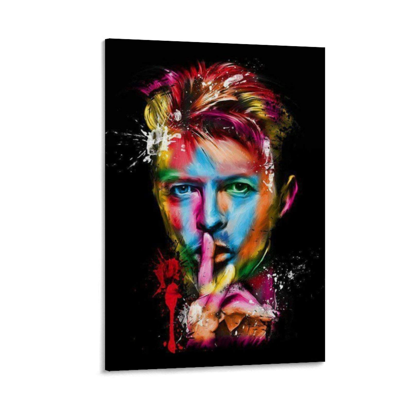 Jiaobaba Frame-Style1 Andy Warhol David Bowie Painting Canvas Art Poster And Wall Art Picture Print Modern Family Bedroom Decor Posters 16X24inch(40X60cm)