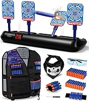 Vista 1 de Lehoo Castle Objetivos de tiro para pistolas Nerf, chaleco Nerf Targets para práctica de disparo, juegos de disparos electrónicos para niños, regalo