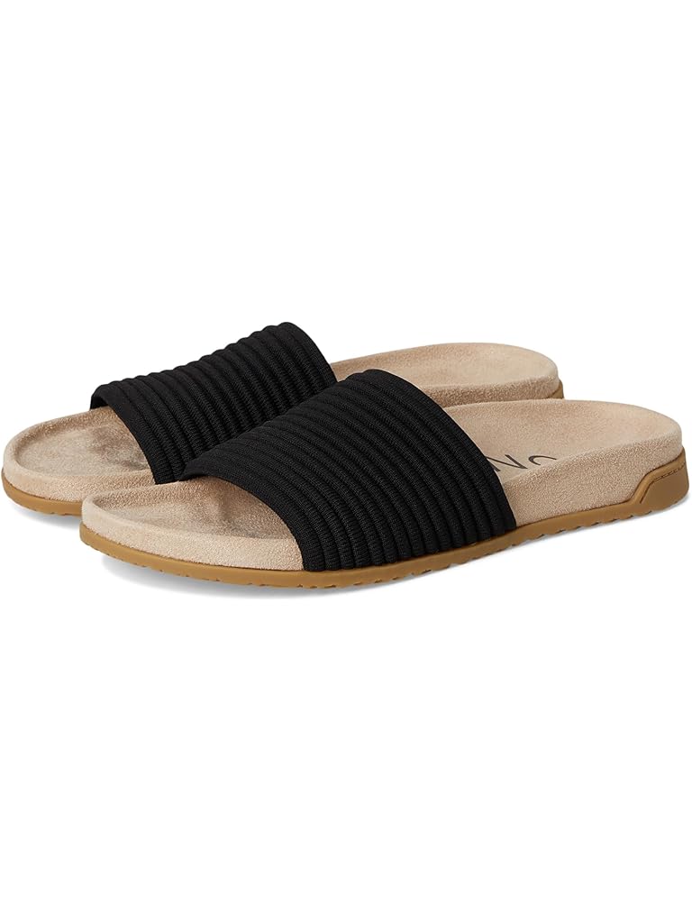 Black VIONIC Evie Knit Slide Sandals