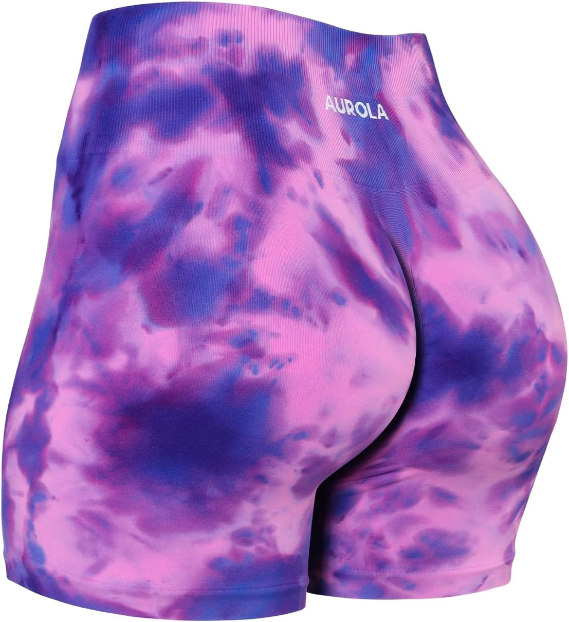 AUROLA Dream Tie Dye Workout Shorts for Women Seamless Scrunch Soft Active Shorts