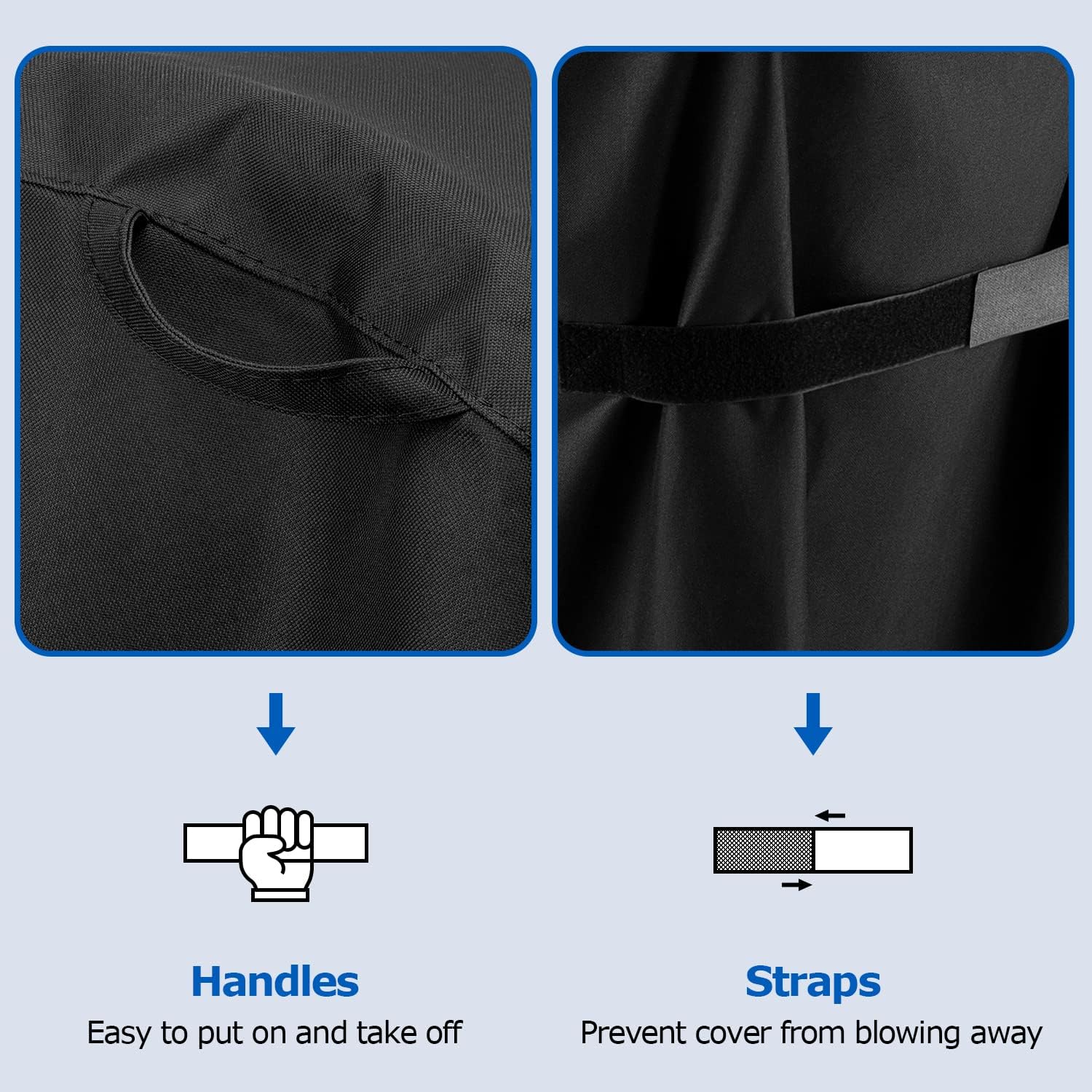 SunPatio BBQ Grill Cover 52 Inch, Outdoor Durable Waterproof Gas Barbecue Cover, Compatible for Weber Spirit 200 and 300 Series, Charbroil and Kenmore Grills, Compared to Weber 7106, 52" x 26" x 43"H - Image 5