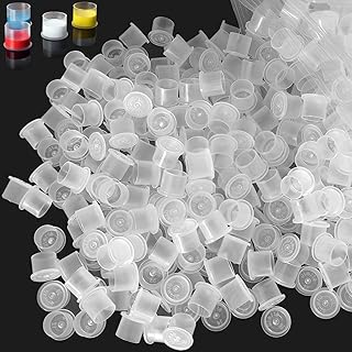 Tattoo Ink Caps - Emalla 1000Pcs Small Tattoo Ink Cups Disposable Ink Caps with Base #11MM Plastic Tattoo Caps Pigment Container Ink Cups for Tattoo Ink Tattoo Supplies