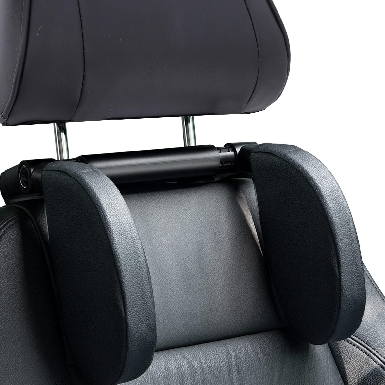 Coussin de Soutien pour Appui-tête de Voiture, Design Ergonomique et Mousse à Mémoire de Forme pour Plus de Confort Lors des Longs Trajets, Noir
