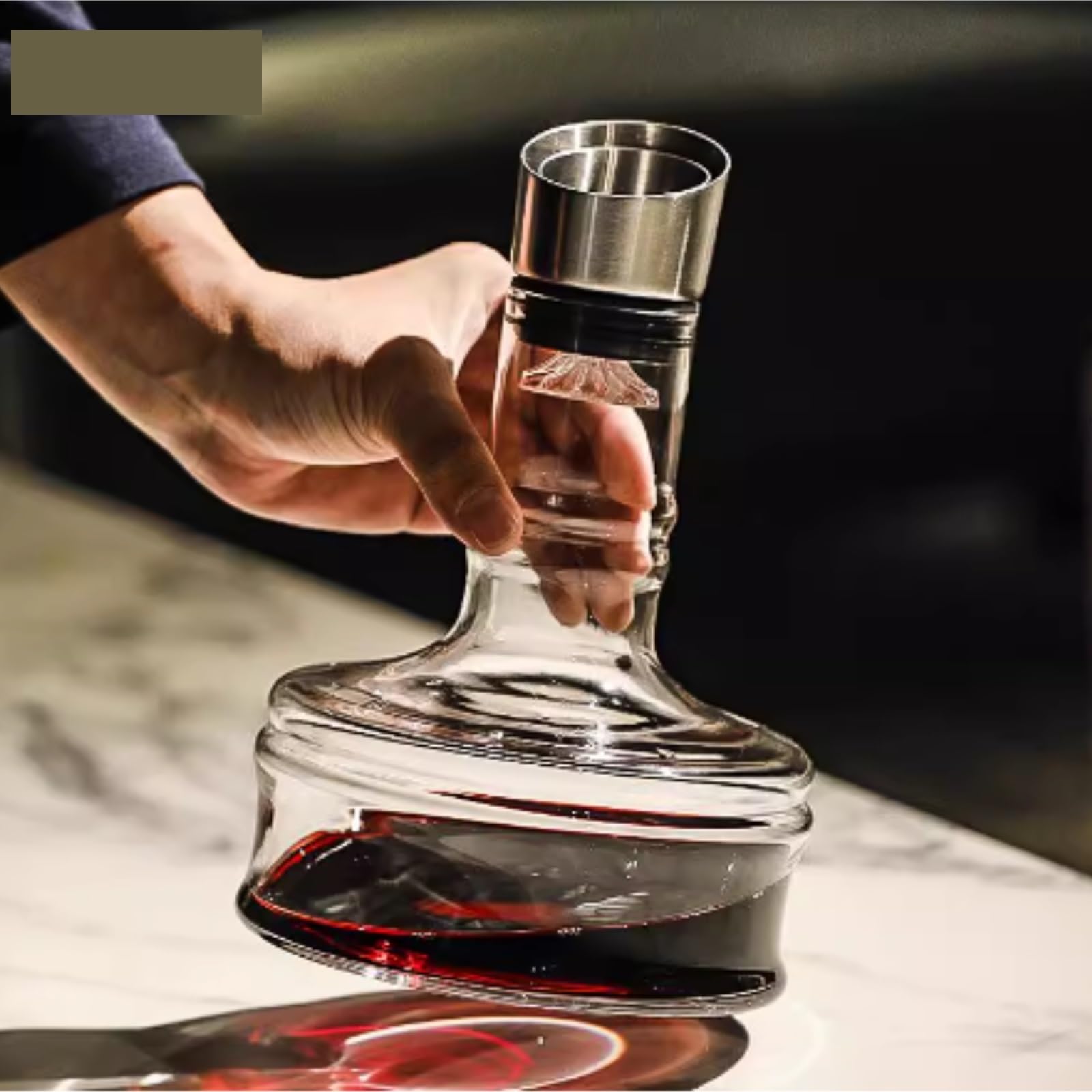 Dekanter Weindekanter Aus Glas Mit Eingebautem Filter, Mundgeblasener Ausgießer Weindekanter