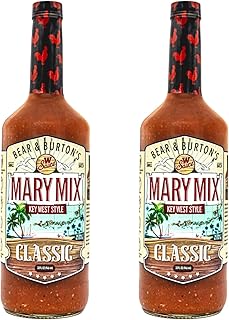 Bear & Burton’s Key West Style Mary Mix | Best Bloody Mary Mix for Perfect Cocktails | Premade Bloody Mary, Ready to Serve | Pack of 2