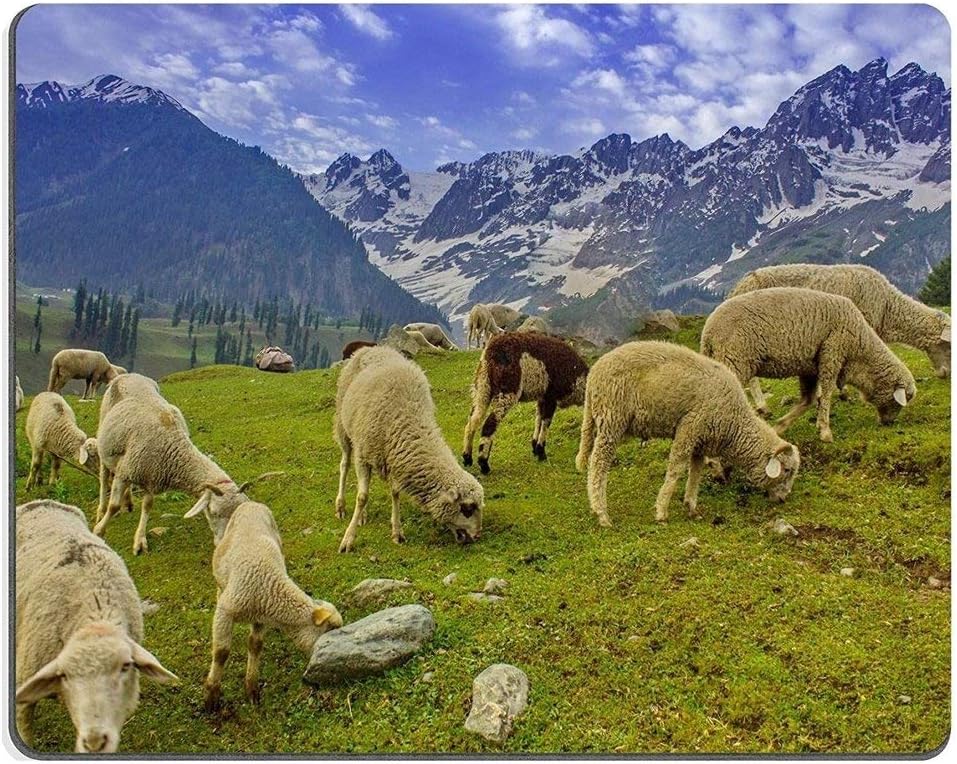 Yanteng Natural Rubber Gaming Mousepad Grazing Goat and Sheep in The Mountains (Mouse pad/Gaming Mouse pad)