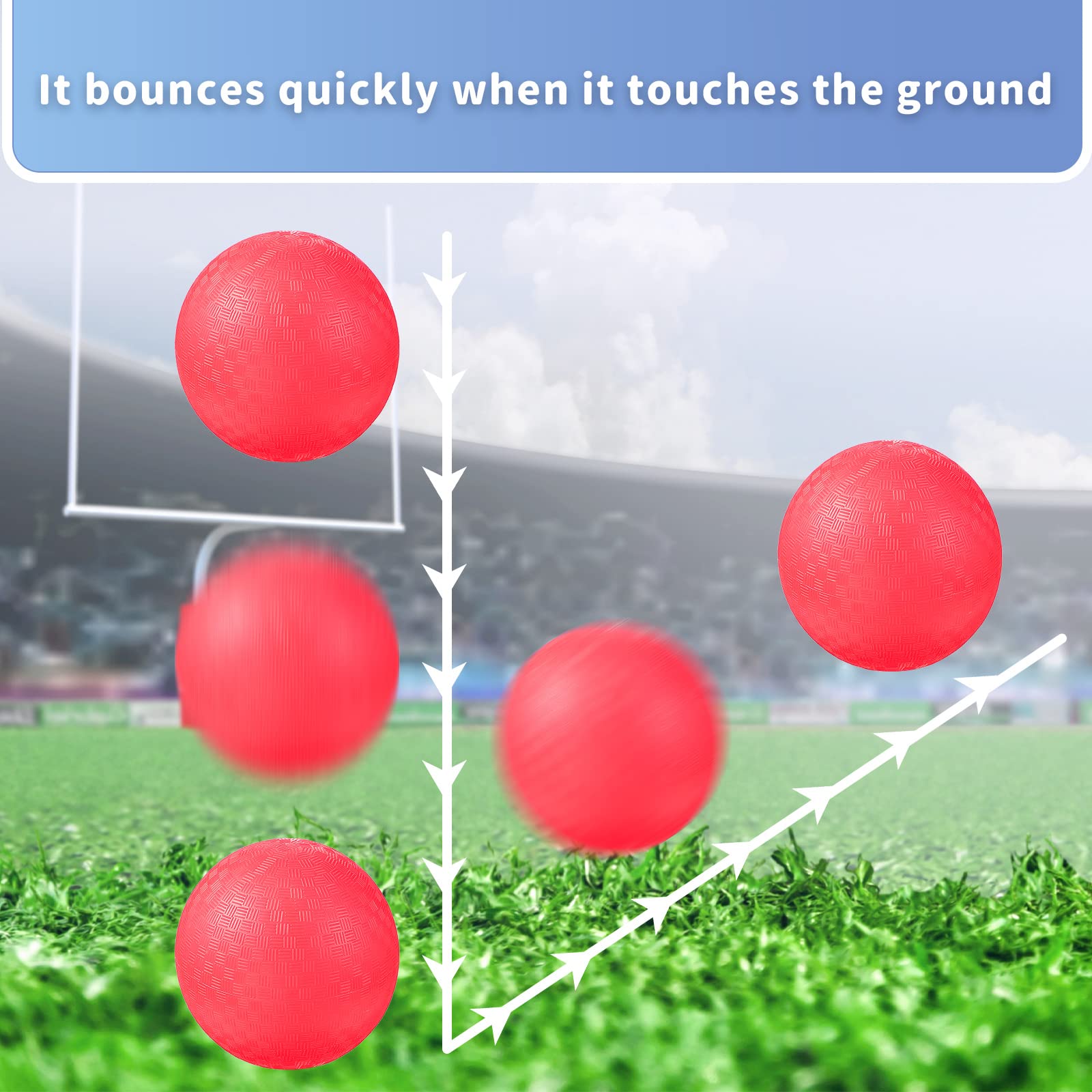 Civaner 2 Pack of 5 Inch PVC Made Dodgeball Balls, Red Blue, Suitable for Kids Outdoor Play, Exercise, Yoga - Image 4