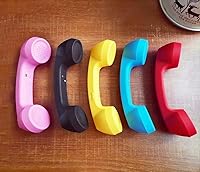 Vista 6 de Auricular de teléfono retro con Bluetooth inalámbrico y USB, a prueba de radiación para teléfonos celulares, cómodo para llamadas (Negro)