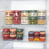 Vista 7 de EONJOE Recipientes de vidrio de 2 onzas para salsas, mini tarros de condimentos con tapas, accesorios para lonchera, paquete de 6