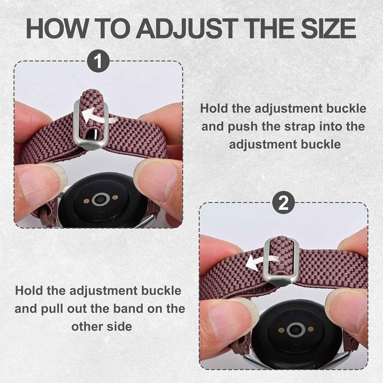 ANNEFIT Stretchy Nylon Watch Band for Men Women, Adjustable Elastic Watch Straps with Quick Release, Replacement Wristband 16mm 17mm 18mm 19mm 20mm 22mm 24mm - Image 4