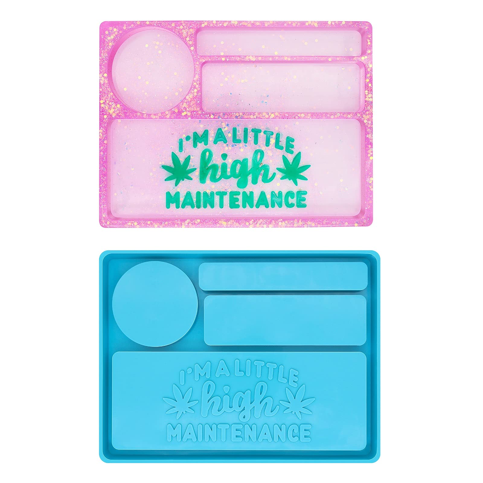 SUADEN Silicone Resin Moulds,Maple Leaf Rolling Tray Moulds for Resin Casting,Tray Mould for DIY Jewelry and Cosmetics Holder,Home Decoration