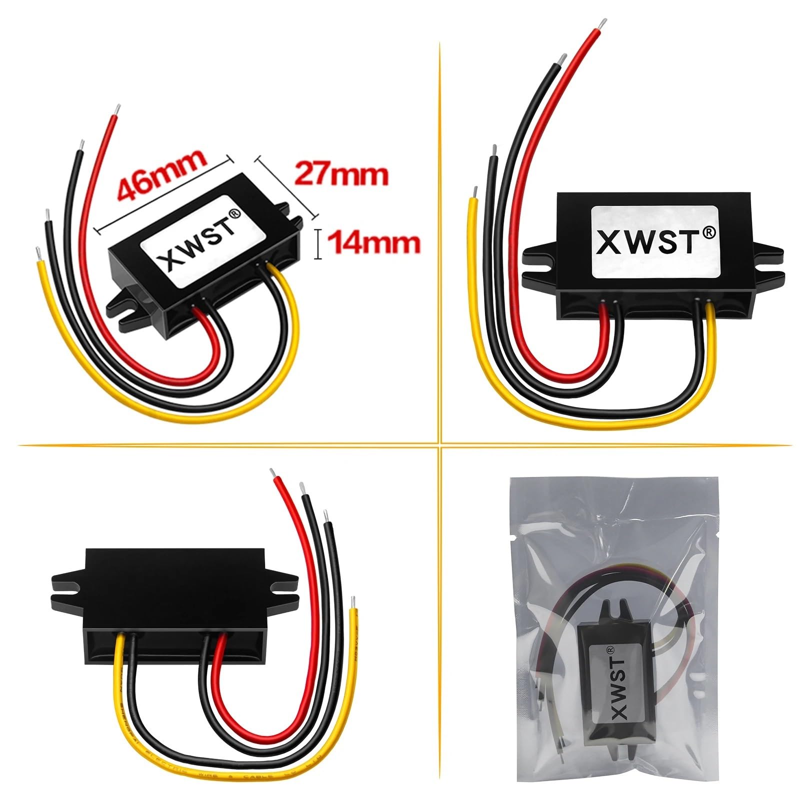 Konwerter DC DC 24 V 36 V 48 V 60 V 72 V 80 V 85 V do 12 V 1-6 A moduł zasilania 12 V napięcie (1,5 A ABS M)
