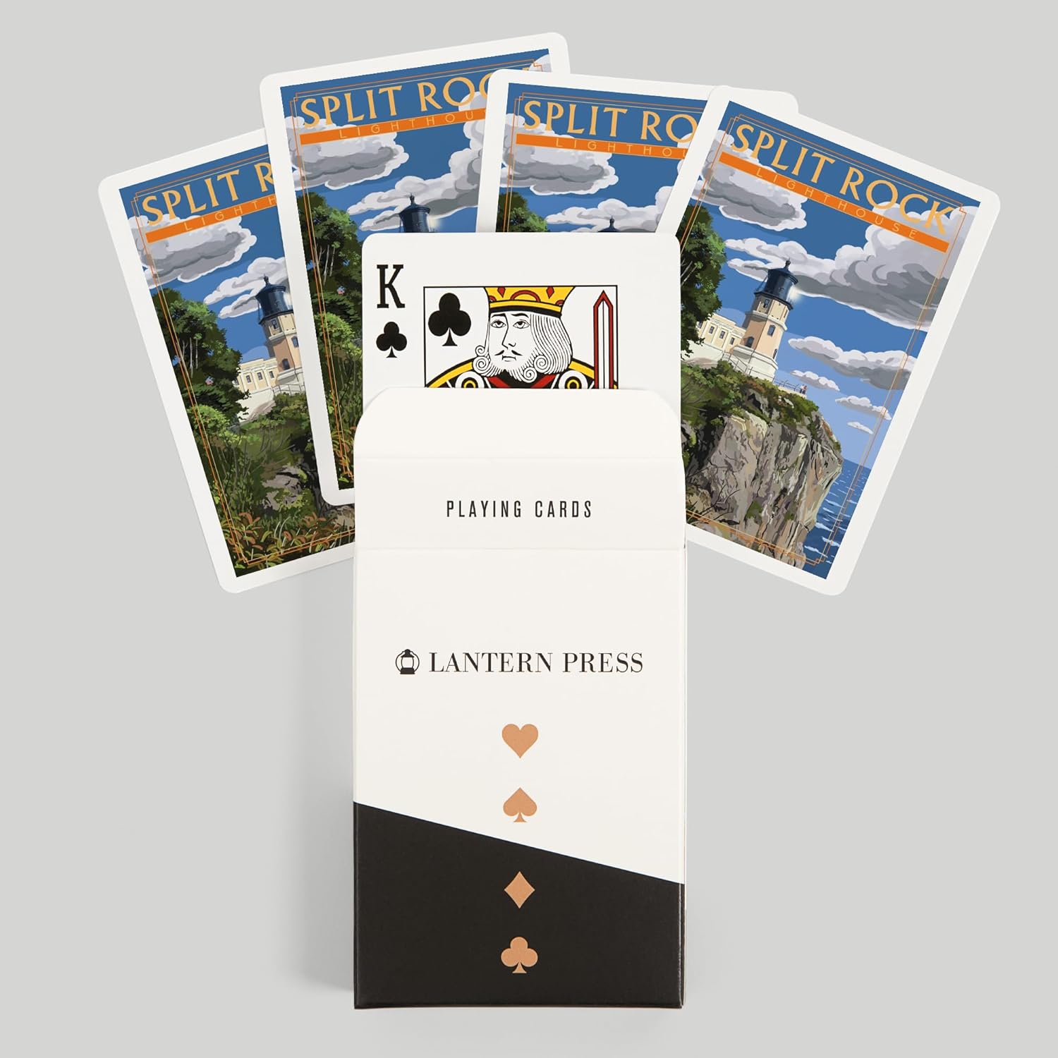 Lantern Press Minnesota, Split Rock Lighthouse, 52 Playing Cards for Adults, Poker Size Card Deck