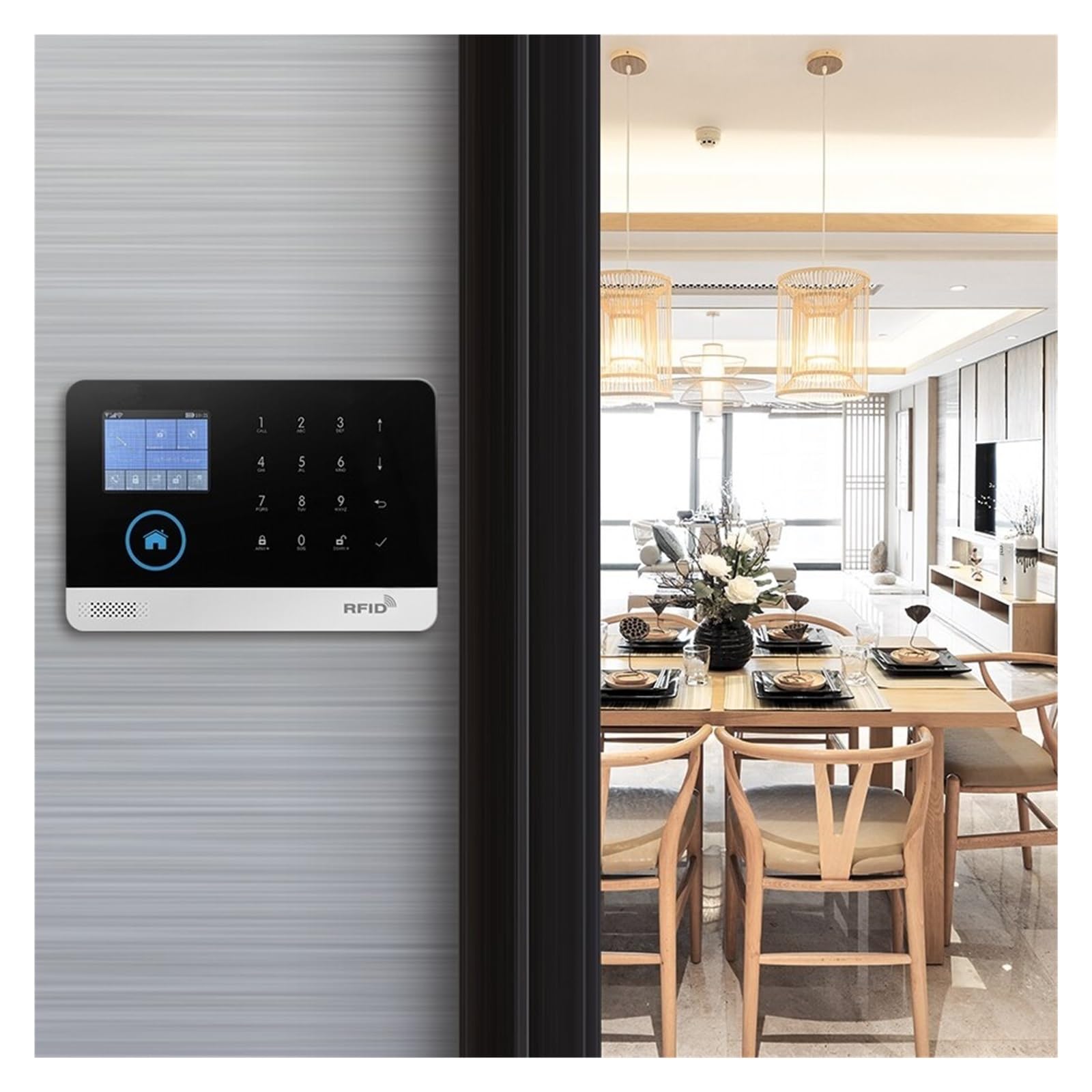 Sistema di Allarme di Sicurezza Domestica, di Allarme gsm for La Sicurezza Antifurto Domestica 433 MHz Senza Fili Tuya Smart House Control(Set 1)