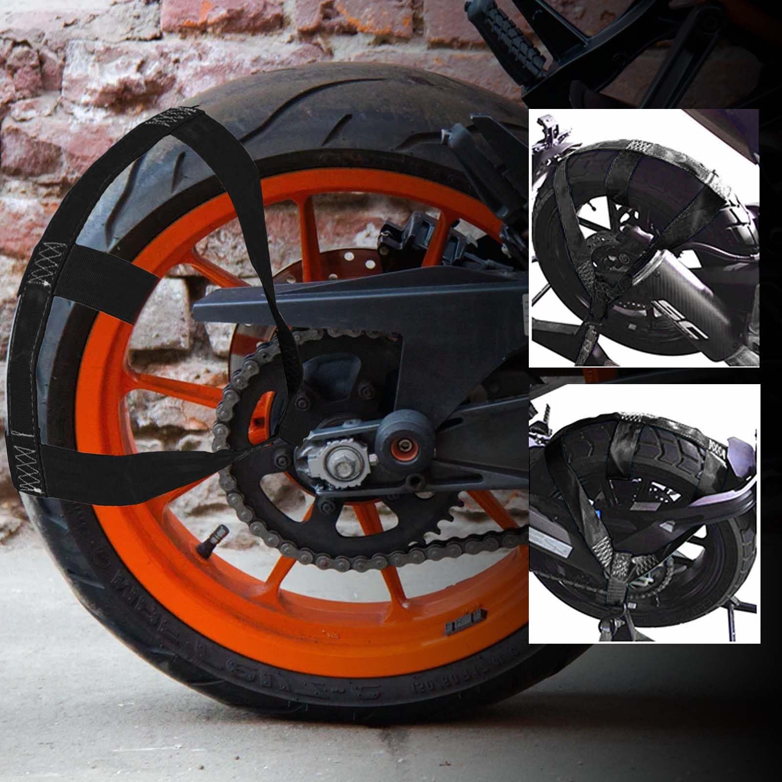 Pasy mocujące do motocykla: 48 mm, automatyczne, do roweru, czarne