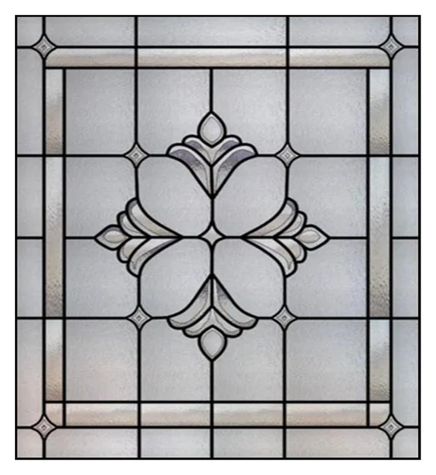 Window Film Stained Glass Window Film Retro Vintage Frosted Static Cling Art Colored Films Door Sticker
