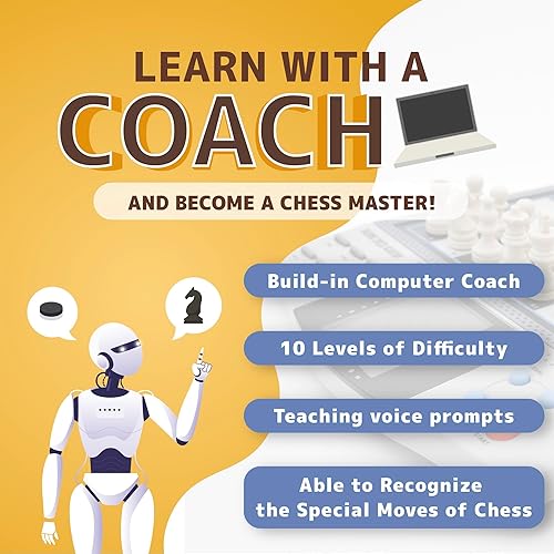 Miniatura 4 de iCore Juego de mesa electrónico de ajedrez Master Pro con 8 juegos diferentes 12 modos de ajedrez magnético juego de ajedrez para 2 jugadores o