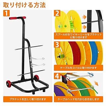 Amazon.co.jp: JIAWANSHUN コードリール ケーブルリール