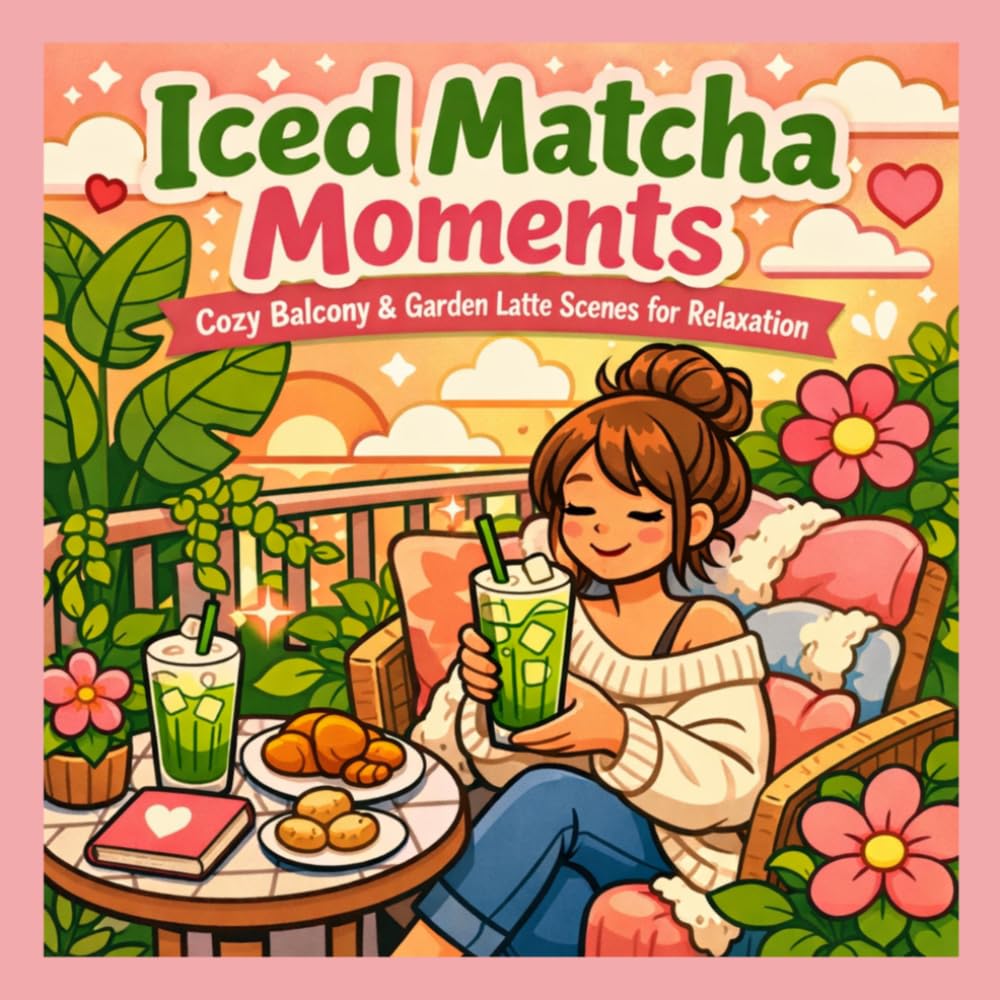 Iced Matcha Moments: Cozy Balcony & Green Latte Scenes for Relaxation